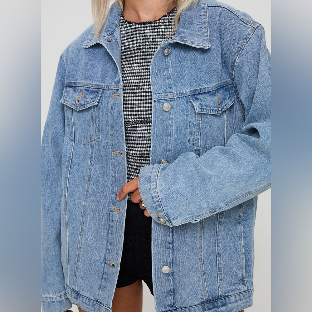 Princess Polly Oversized Denim Jacket NWT - Picture 4 of 10